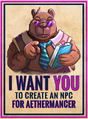 Gustavo in the poster to promote the NPC Design Contest